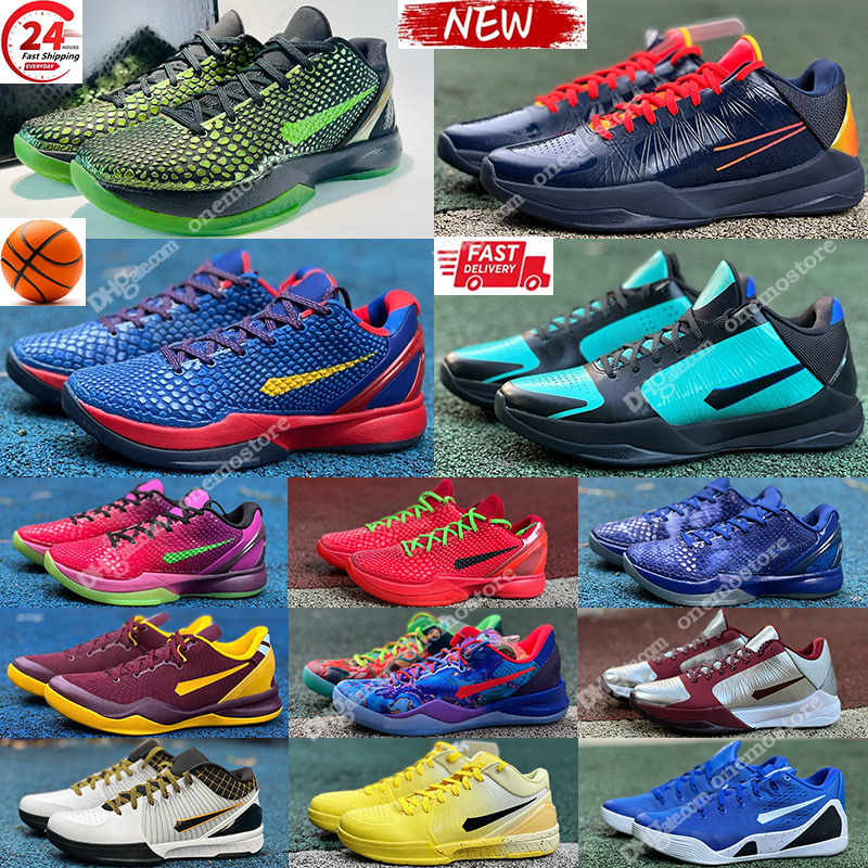 TOP New Designer Black Mamba 4 5 6 8 Potro Reverse Grinch Basketball Shoes Mambacita Eybl Think Pink X-Ray Easter Del Sol Black for Men Trainers Outdoor Sports Sneakers