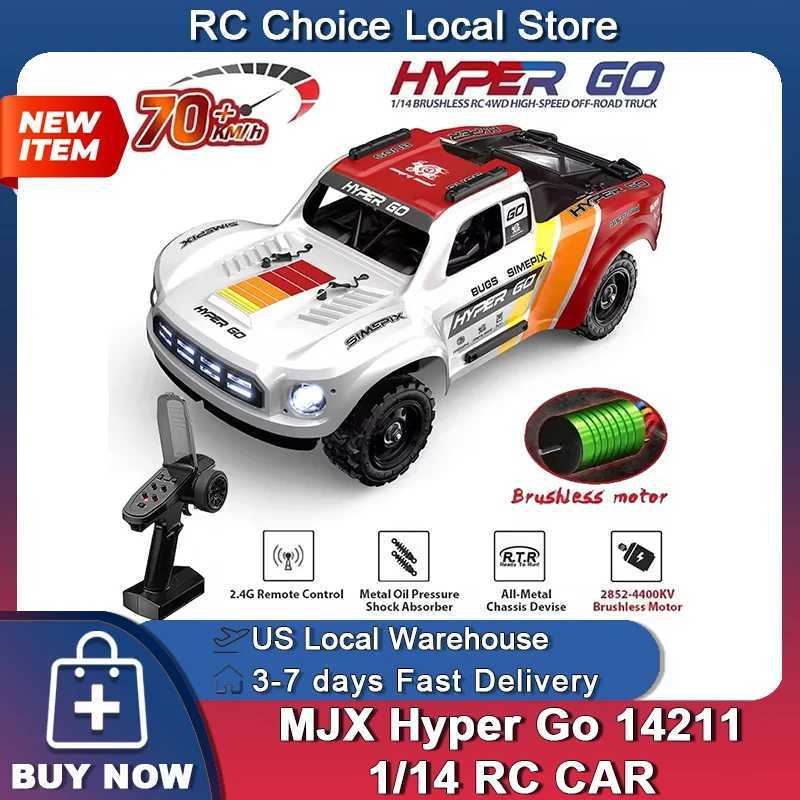 MJX HYPER GO 14211 Racing Car 1/14 Short Truck 45A ESC Brushless Motor 47 KM/H Large Foot 4WD RC Car Remote Control Car Toy MJX G251218