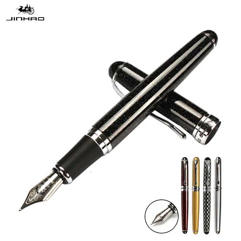 Jinhao X750 ic Style Silver Clip Metal Fountain Pen 05mm Nib Steel Ink Pens for Gift Off Supplies School Supplies Y251218