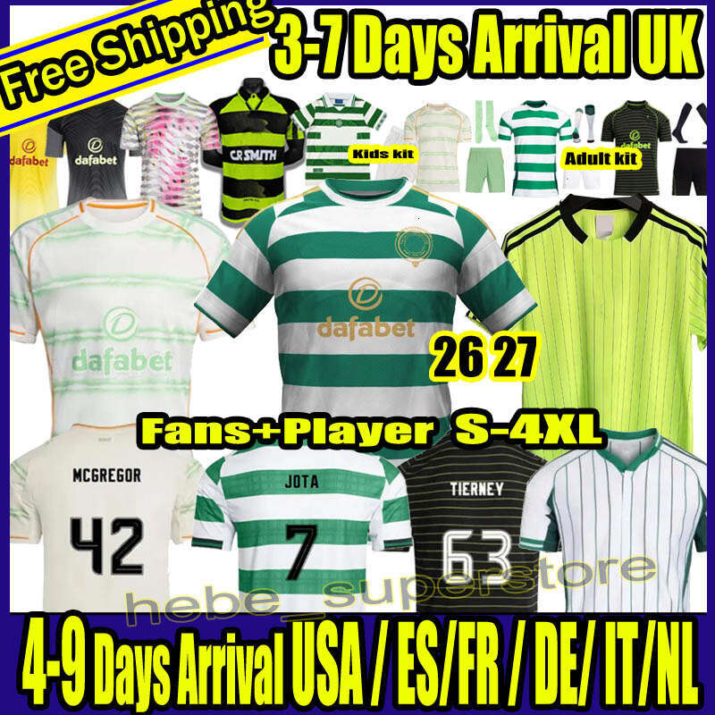 2025 Celts KYOGO Football Shirt 25 26 European Home Away Third Soccer Jerseys CelticFc DAIZEN REO McGREGOR 80 84 86 87 88 97 99 Hoops Anniversary Irish Origins Special