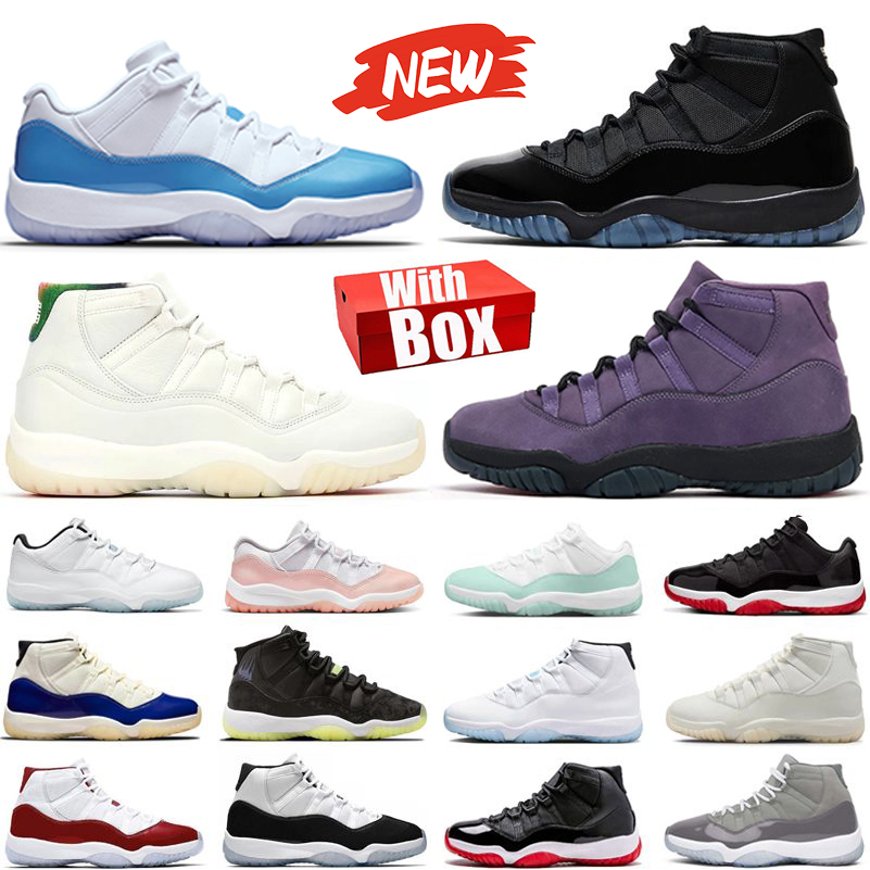 With Box 11 11s Basketball Shoes Men Women trainers Sneakers University Blue Gamma Blue Atlanta Houston Mojave Pearl Inner Beast Bred Cool Grey Cherry Cap and Gown