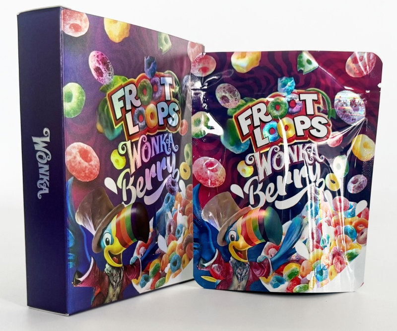 3.5g custom mylar bags with display box cali style packaaging bags stand up zipper pouch for food snack storage bulk discount