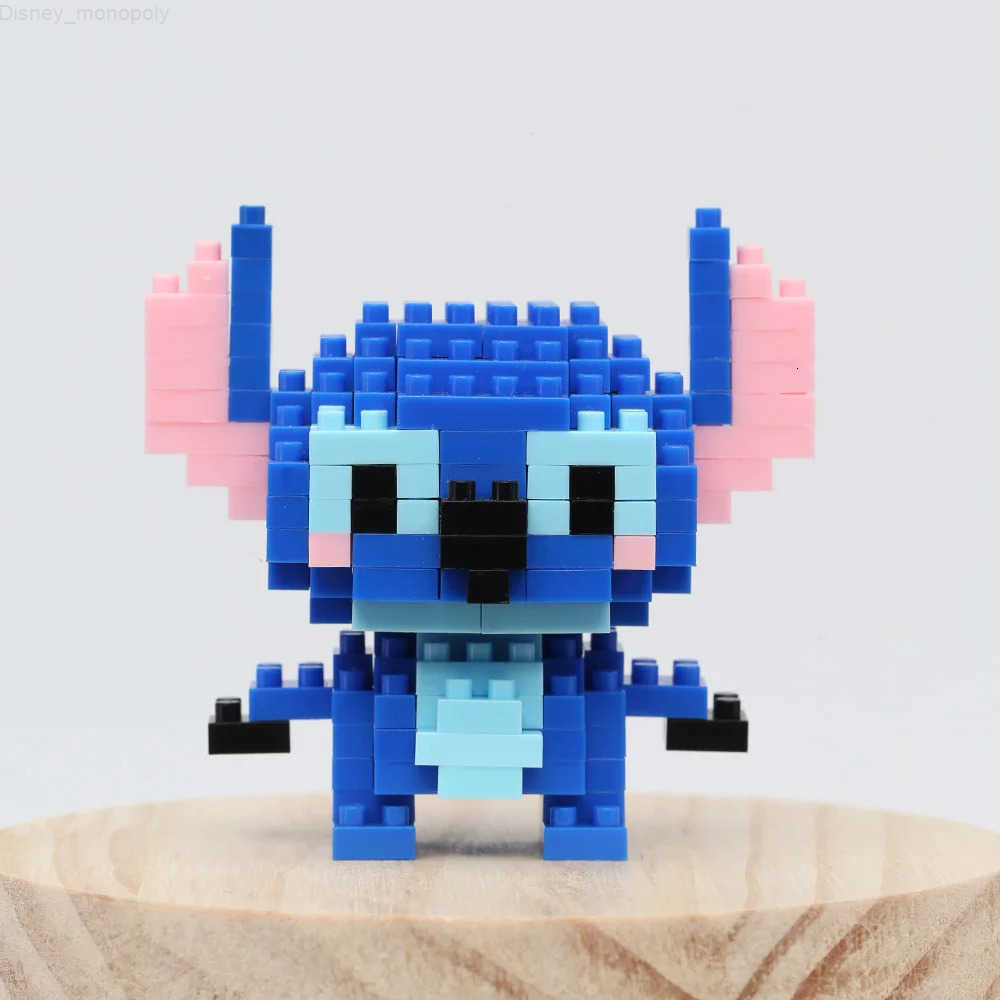 Disney Anime Princess Building Blocks Stitch Mickey Mouse mini Action toy Figures Blocks Toys Bricks Assemble Toys Kids Gifts H251218