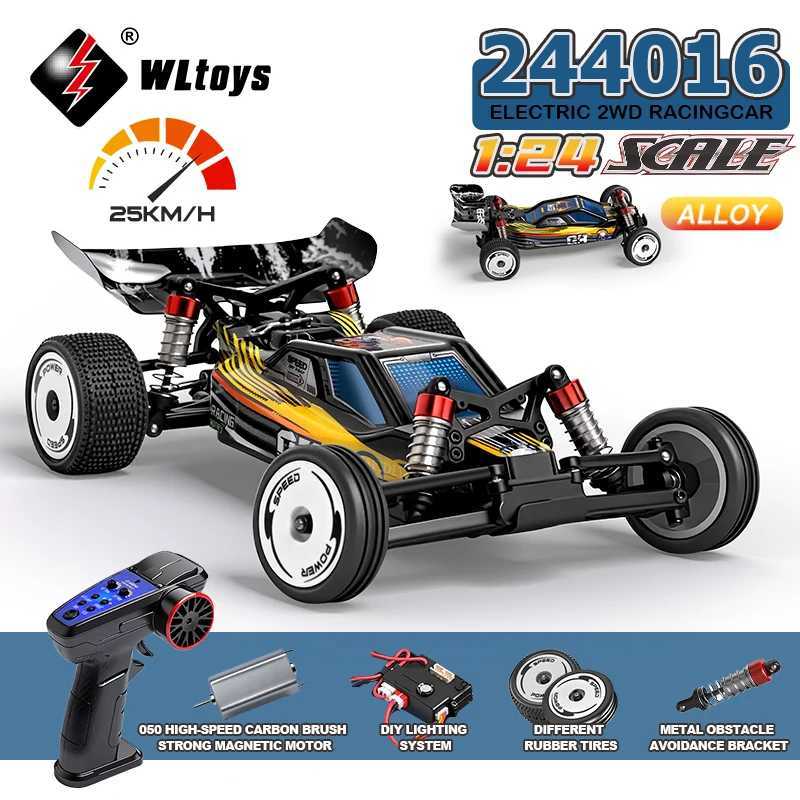 WLtoys 244016 124 RC Car 24G With DIY Lighting Electric High-Speed Competitive Racing Car Remote Control Toy For Kid Gift G251218