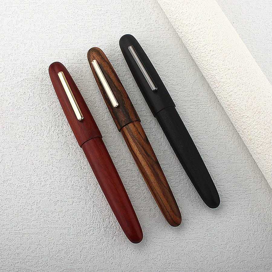 New Jinhao 9056 Log Fountain Pen Cap Premium Wood Calligraphy Pen EF F Nib for Writing Pract Gifts Off Supplies Y251218