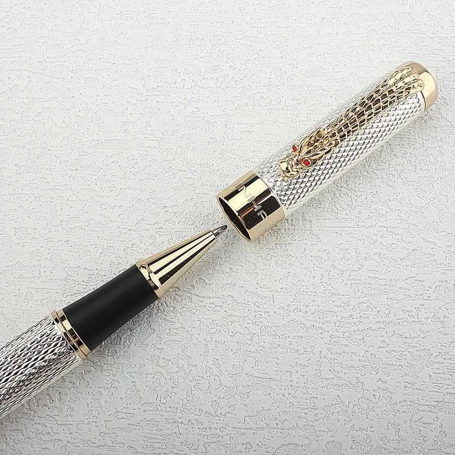 Jinhao 1200 Gold/Silver Metal 07MM nib Upsc Business Off School Conference Stationery Writing Supplies Roller Ball Pen Y251218