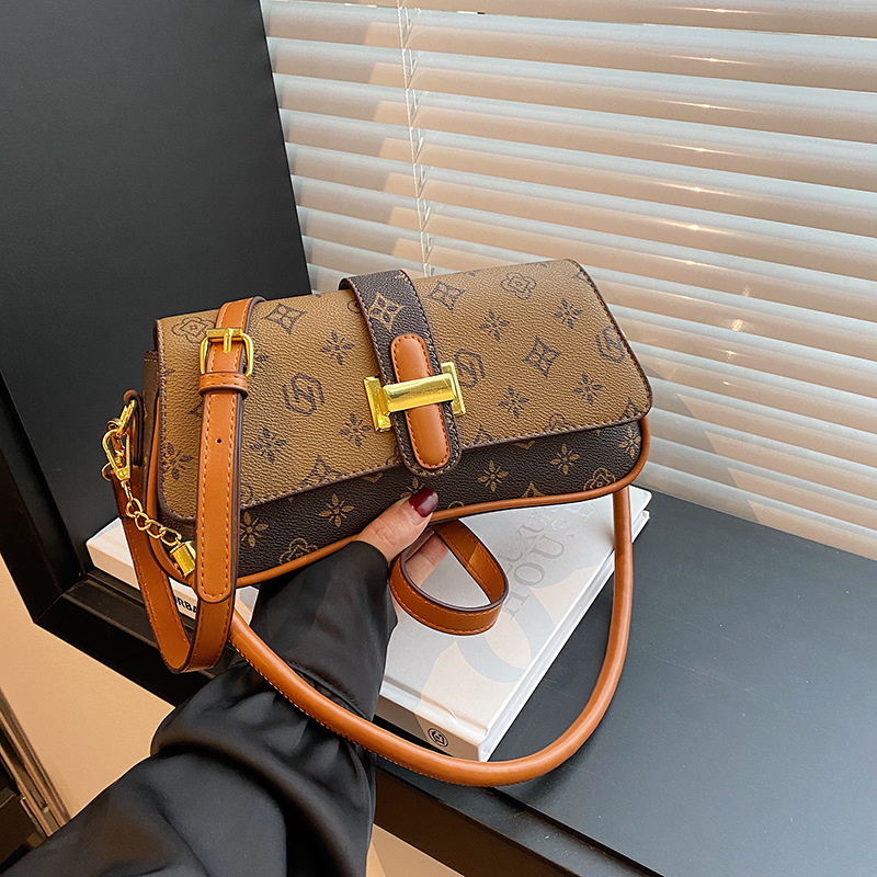 Designer Bag 2026 Elegant Convertible Shoulder Bag for Women, Fashion Printed Underarm Purse Versatile Crossbody Bag