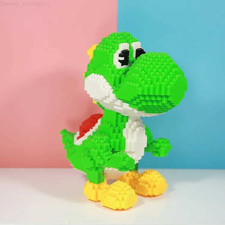 Disney Giant Green Animal Dinosaur Game Character Building Blocks Small Particle Bricks Childrens Assembled Building Blocks Toy H251218