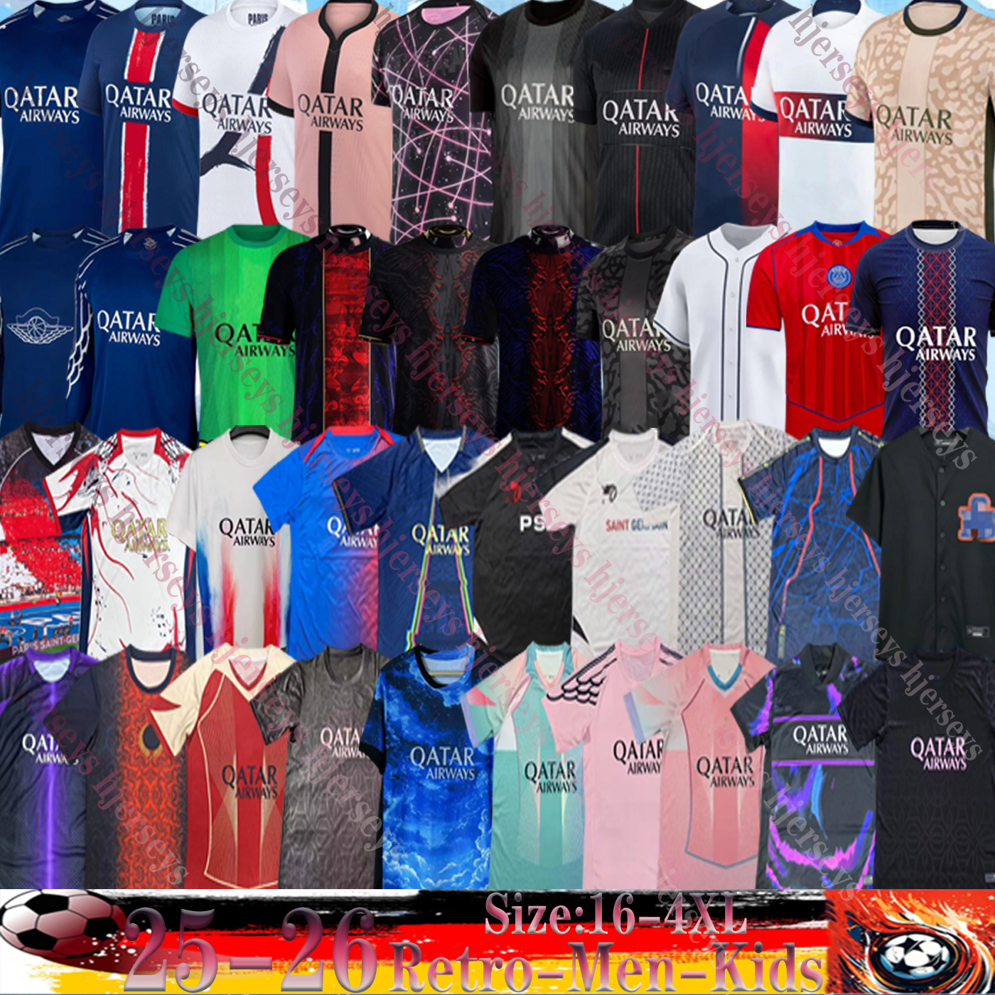 23 24 25 26 Paris VITINHA D.Dembele soccer jerseyClassic Special version KVARATSKHELIA JOAO NEVES D.DOUE BARCOLA PSGES HAKIMI NEYMAR MBAPPE Maillot de football shirt
