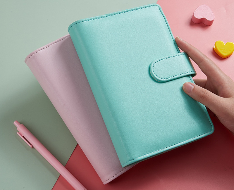 Macaron Simple Artistic Journal A5 Creative Diary Magnetic Notebook Ins Fresh Student Loose-leaf Notebook 241104