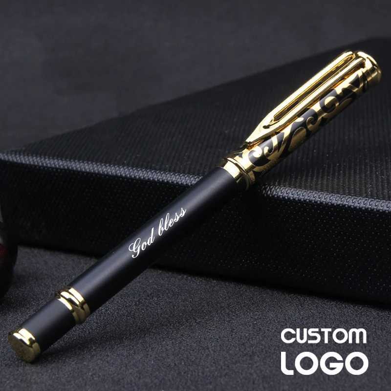 Creative Hollow Pen Cap Frosted Body Gel Pen Personali Cust Ening Name Business Advertising School Supplies Gifts Y251218