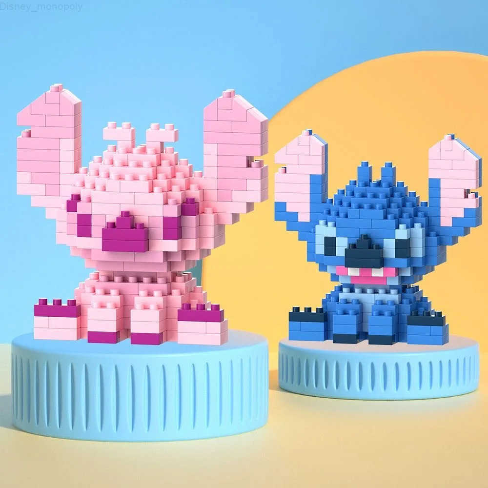 Disney LiLo Stitch Toys Building Block Angel lega Cartoon Character Assembled Model Toys For girl Children Birthday Gifts H2512181