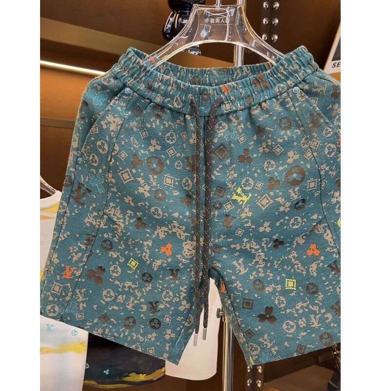 Spring And Summer Trendy Pants Old Flower Washed Fashion Niche 2025 Unisex Casual Versatile Drawstring Shorts