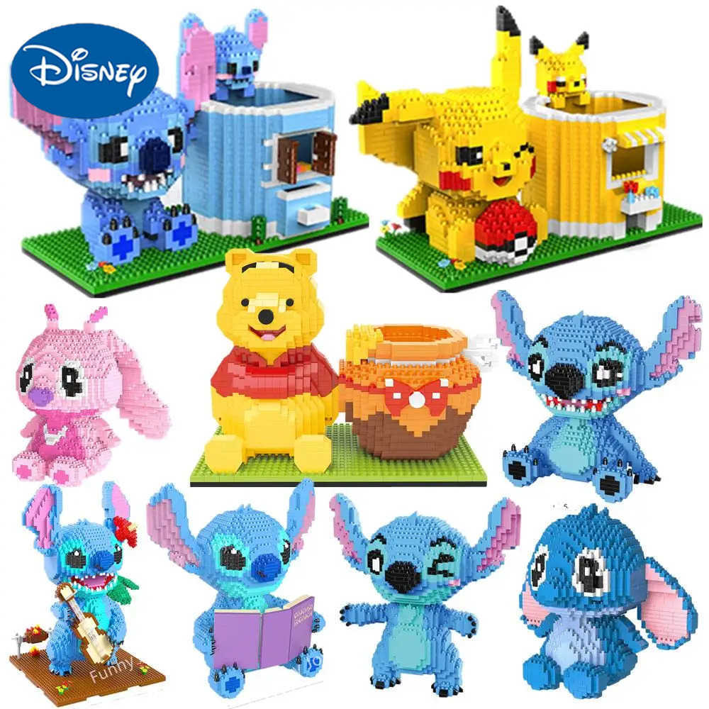 Disney Funny Anime Figure Interstellar Blocks Small Particles Building Blocks Assembled Puzzle Pen Holder Block Toy Children Christmas H251218