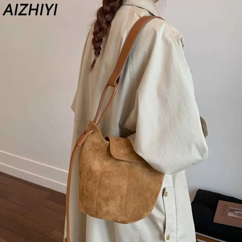 Women Girls PU Leather Single Shoulder Underarm Bag Drawstring Strap Bucket Bag One-Shoulder Crossbody Bag for Work OutingT251218