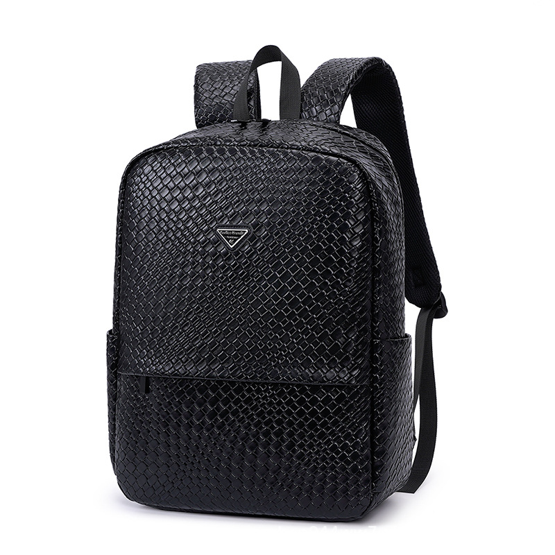 Designer new woven large capacity computer men and women commuting bag student fashionable versatile travel backpack