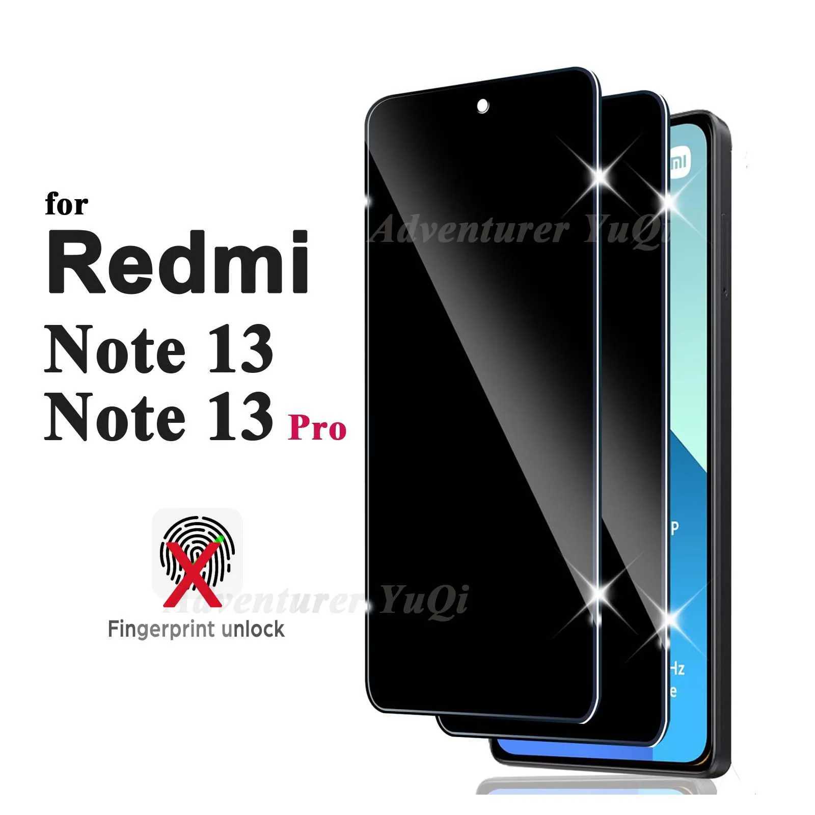 For Redmi Note 13 Pro Screen Protector 4G 5G Tempered Glass HD Crystal Clear Anti Spy Peep Privacy 9H High Aluminum G251218