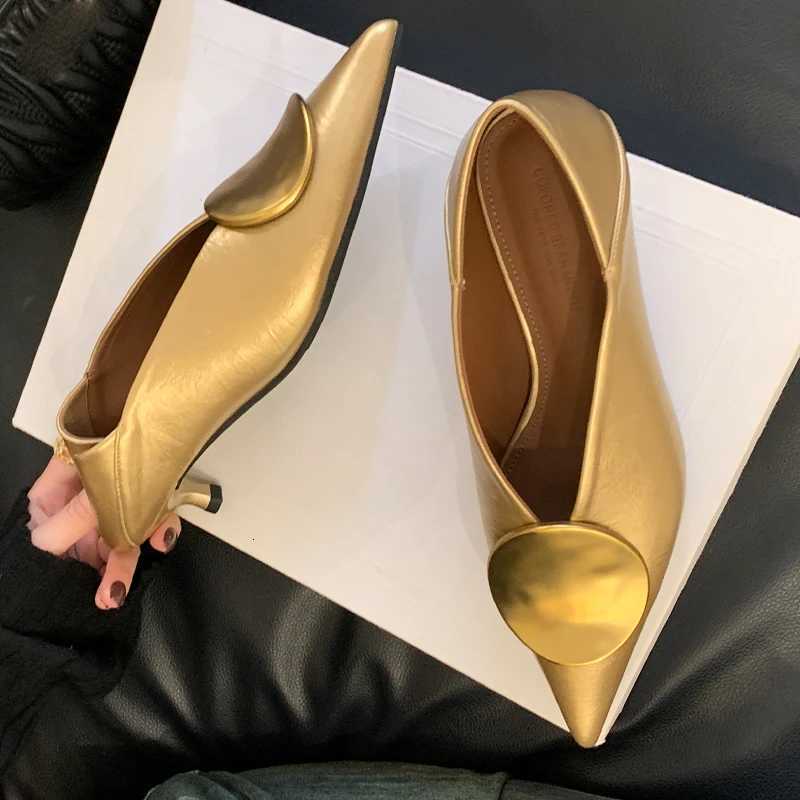 Luxury Women Heeled Shoes Pointed Toe Low Heels Designer Shoes Sexy Dress Fashion Woman Pumps 2025 Summer Elegant Zapatos Mujer Z251218