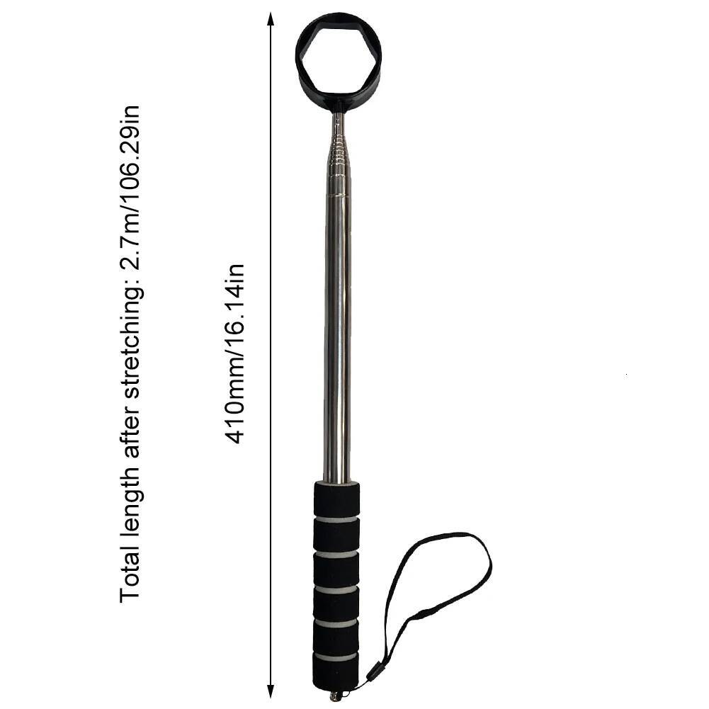 8.86 FT Telescopic Ball Pick Up Retriever Grabber Non-Slip Handle Claw Sucker Tool Golf Accessories