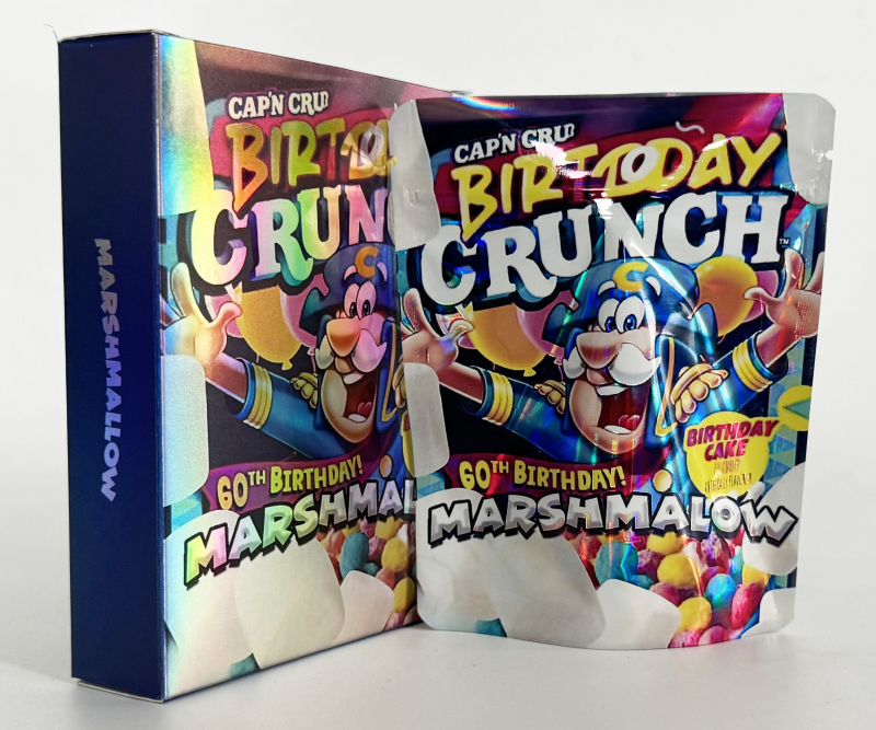 3.5g custom mylar bags with display box cali style packaaging bags stand up zipper pouch for food snack storage bulk discount