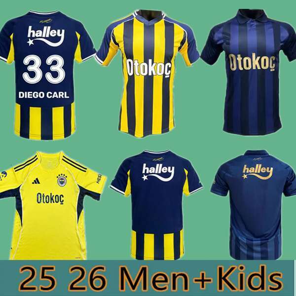 25 26 Men Fenerbahce T-shirt Soccer Jerseys 2025 2026summer fashion t-shirt size S-2XL MERT CRESPO HAKAN DZEKO Home Awaythird kids kit Football shirt6688