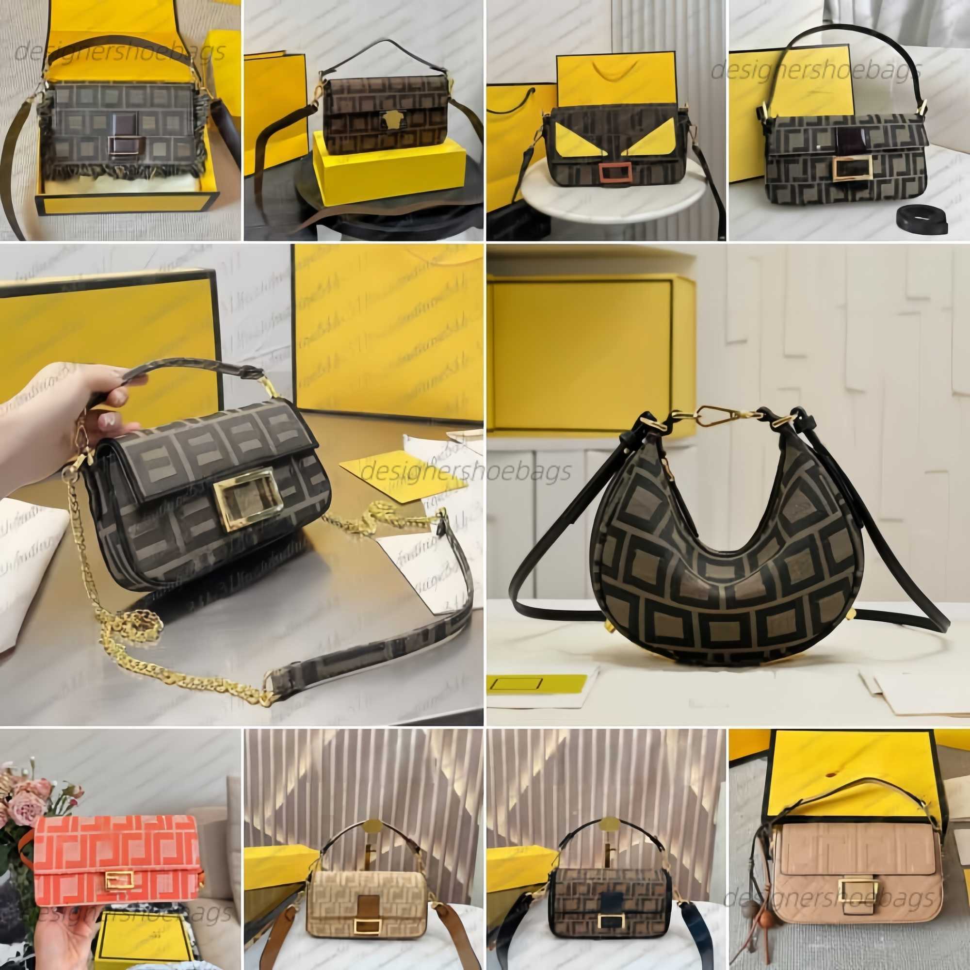 Shoulder Bags Bag Designer Luxury Brand AAA Flip Over Crossbody Handbag Letter Relief Baguette Bag FF HighEnd New old Flower Single Shoulder Fashionable Womens Bag