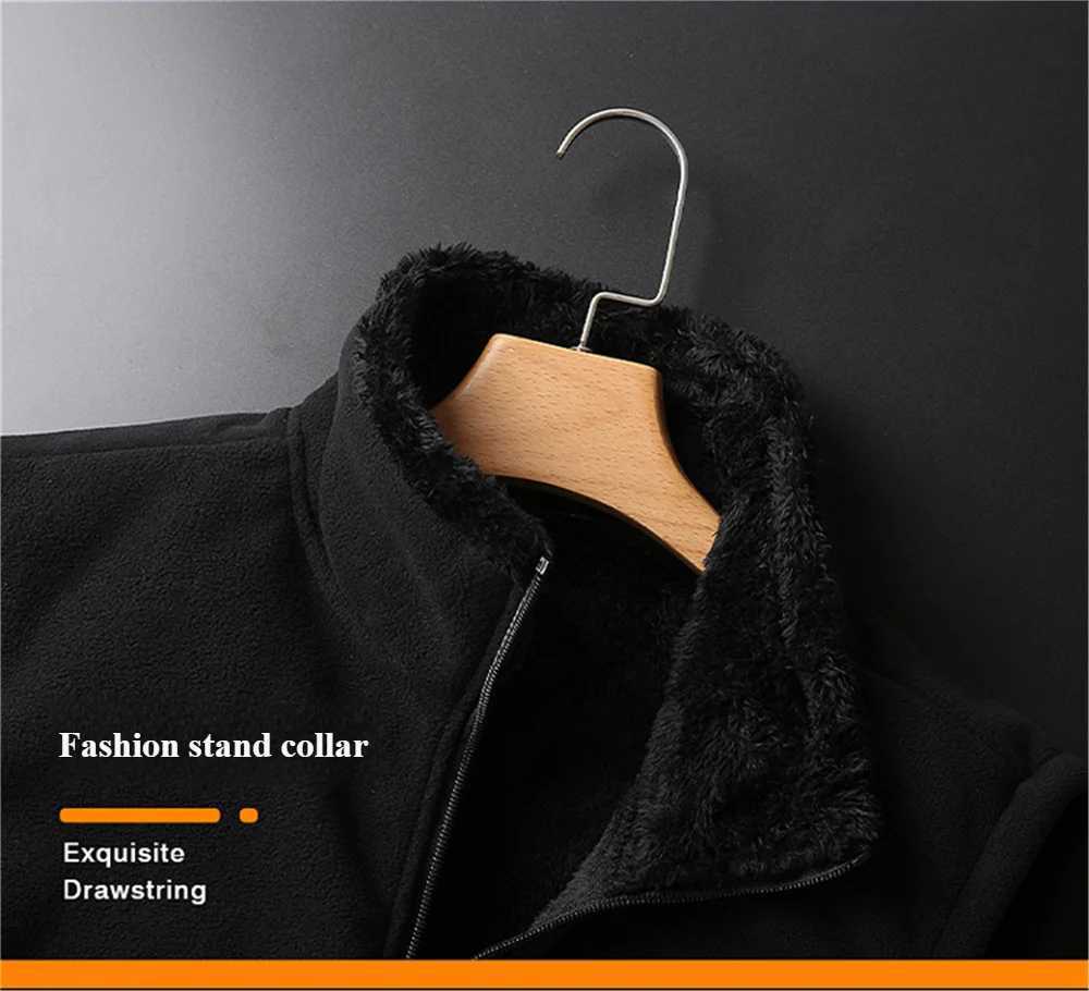 For autumn and winter mens woolen vests velvet sleeveless thermal vests M-8XL cashmere plus-size stand-up collar vestsG251218