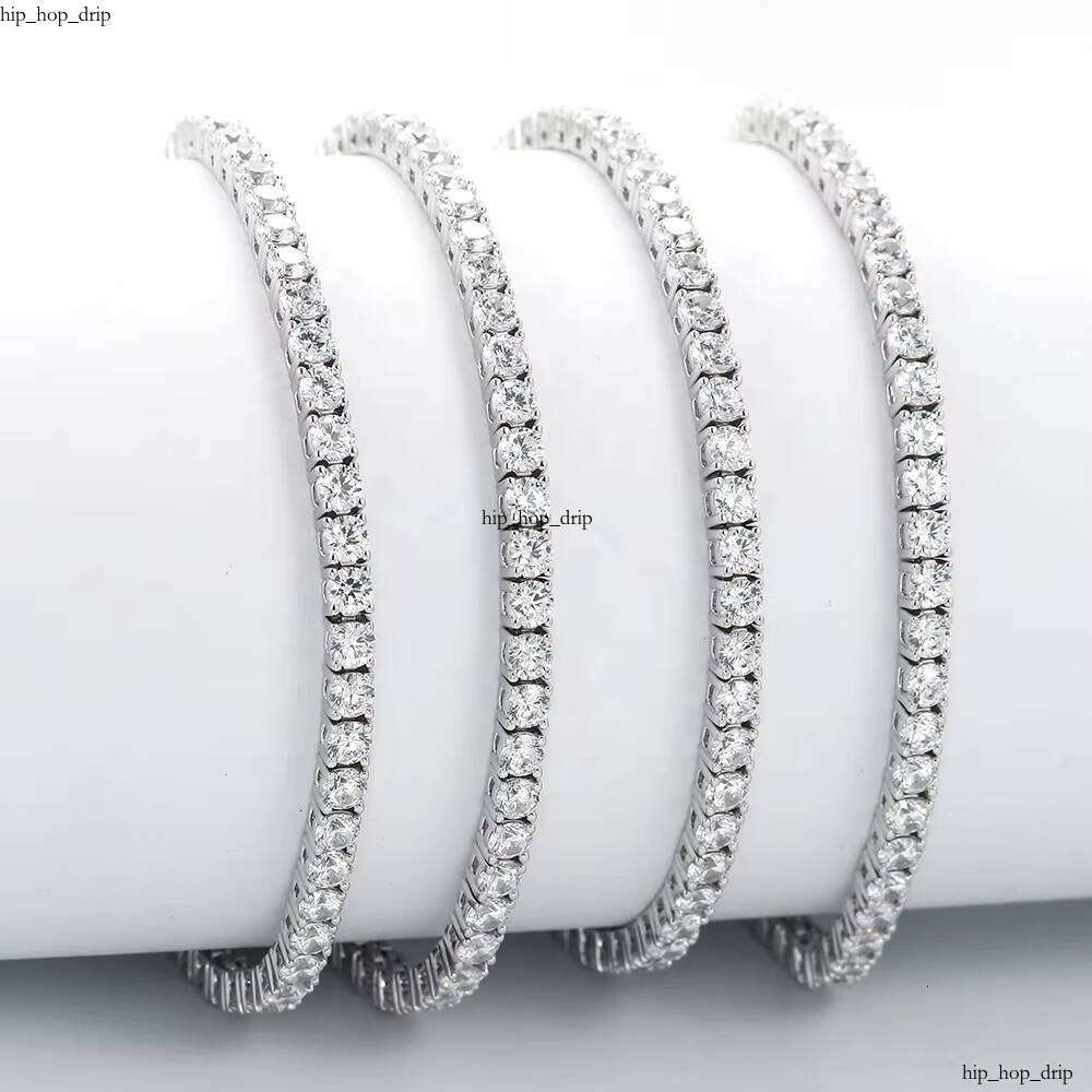 Wholesale Men's Luxury Silver Rose Gold Plated 2.5mm 3mm 4mm 5mm Iced VVS Moissanite Tennis Bracelet for Women and Men