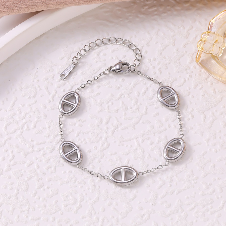 New Three Dimensional Design Titanium Steel Bracelet Charming Women s Fashionable Hollow Bracelet Very Suitable For Holiday Gifts Daily Wear Bracelets
