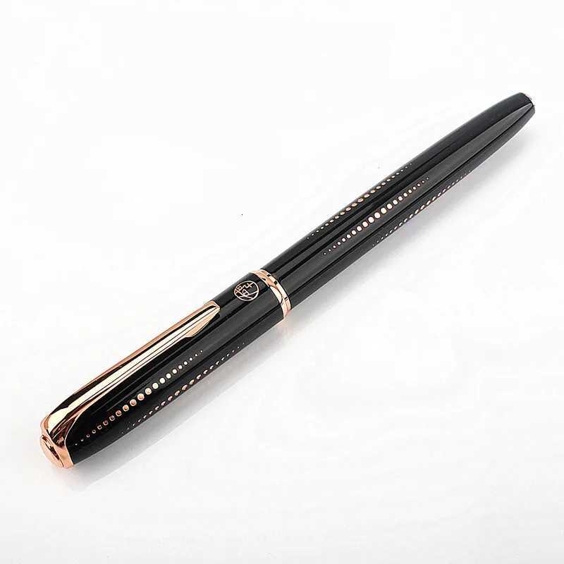 Picasso Metal Black Fountain Pen Iridium Medium Nib 07mm rose gold Clip Writing Off Business School Ink Stationary Gift Pen Y251218