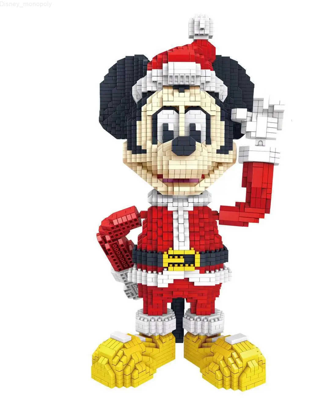 Disney Donald Duck Micro Blocks Christmas Mickey Mouse Figures Cartoon DIY Model Mini Bricks 3D Puzzle Toys For Kids Santa Gift H251218