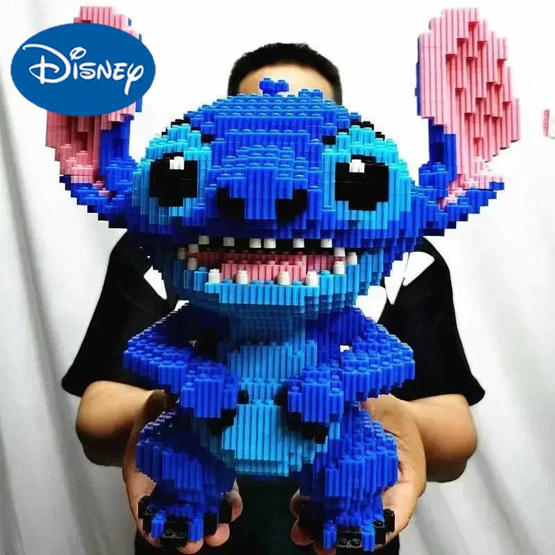 Disney Large Stitch Building Block Assembly Toy DIY Childrens Toy Birthday Gift 3D Puzzle Desktop Decoration 30cm H251218