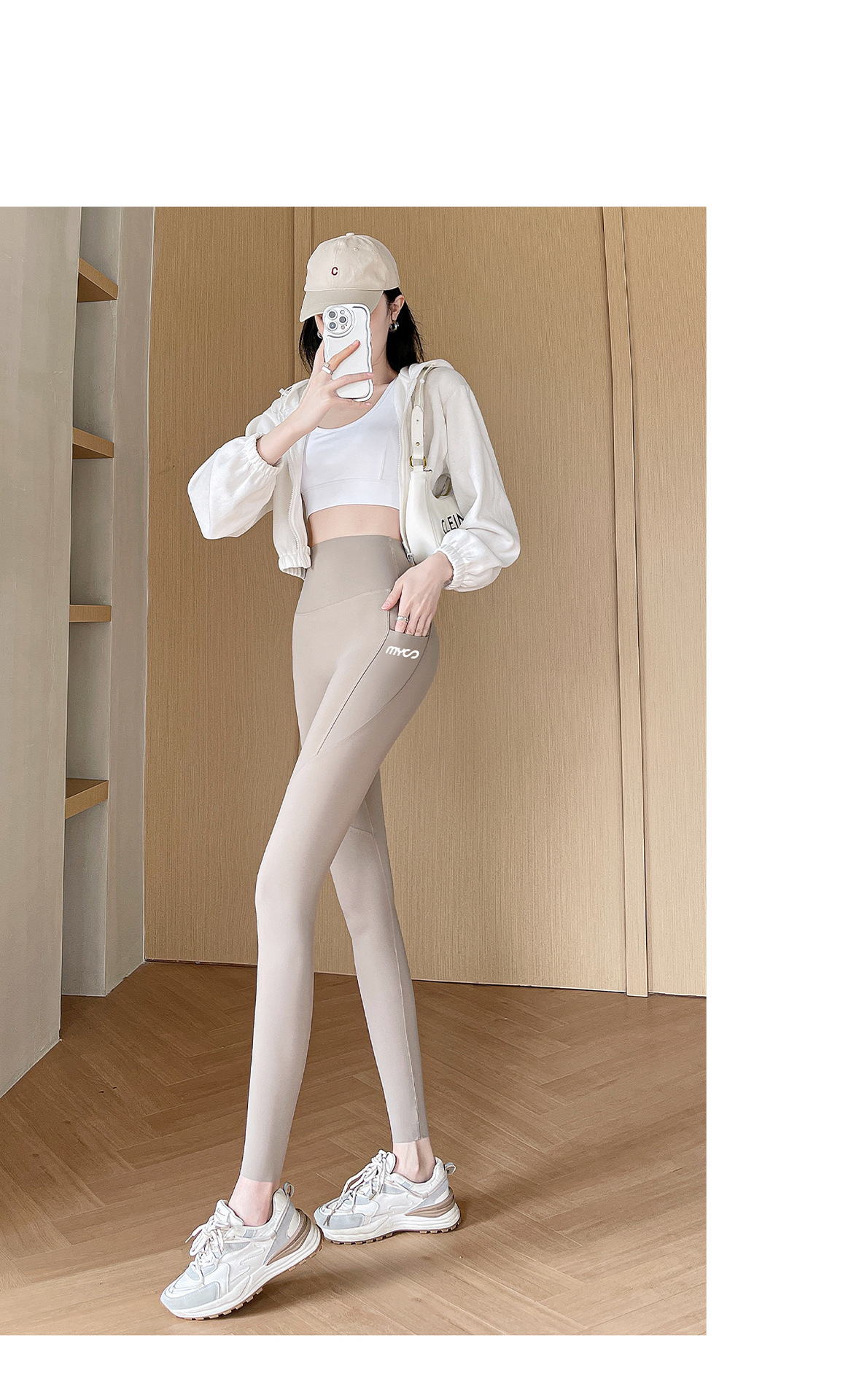 Winter Fleece-Lined High-Waisted Tummy-Control Shark Leggings for Women - Pockets Design, No Camel Toe, Outerwear Slim Fit Leggings