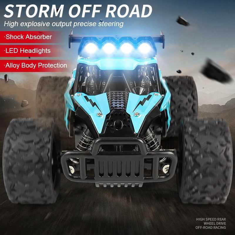 Remote Control Car RC Drift Racing 116 Vehicle Off Road Alloy 24G Radio High-Speed Trucks With LED Light Climbing Gift Kid Toy G251218