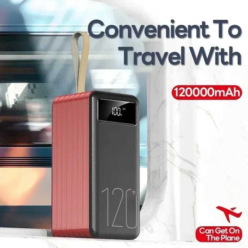 New 120000mAh 66W Fast Charging Portable Power Bank Ultra-large Capacity Mobile Power Phones Backup Power for for C251218