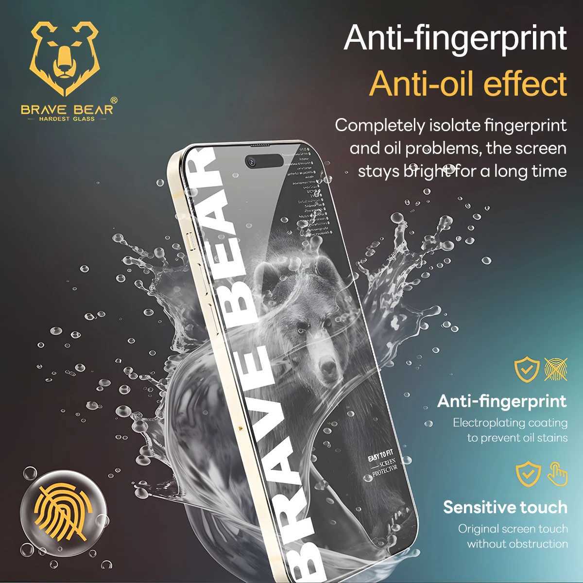 2PCS Screen Protector For iPhone 16 15 14 13 12 Pro Max Plus Tempered Glass Phone Shockproof Protective Film Phone Accessories G251218