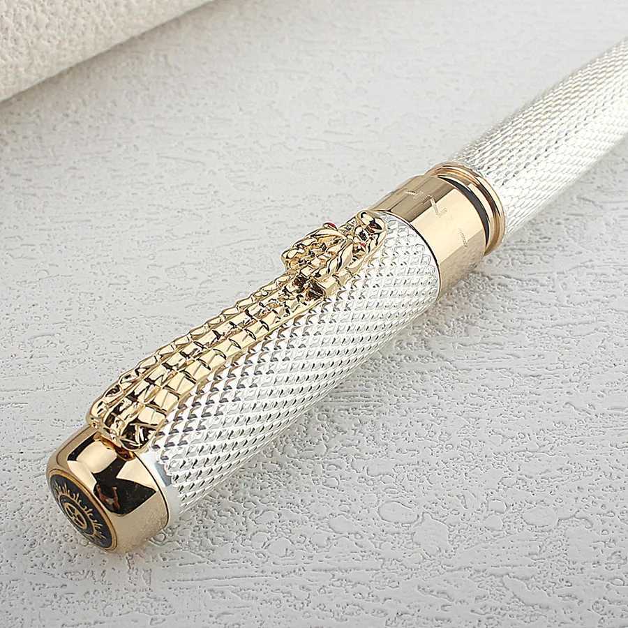 Jinhao 1200 Dragon Gold Clip Fountain Pen EF/ F Nib Off Business Creative Gift Pen Stationery Y251218