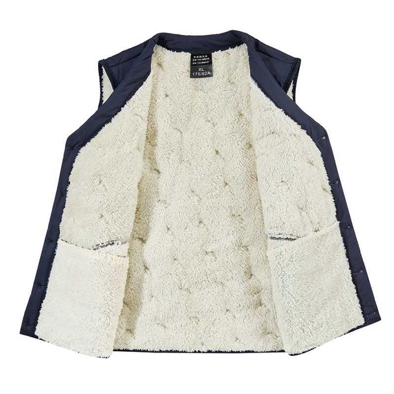 Winter Mens Jacket Vest Waterproof Button Coats Outdoor Warm Casual Sleeveless Jacket Lightweight Thick Sherpa Lined StreetwearG251218