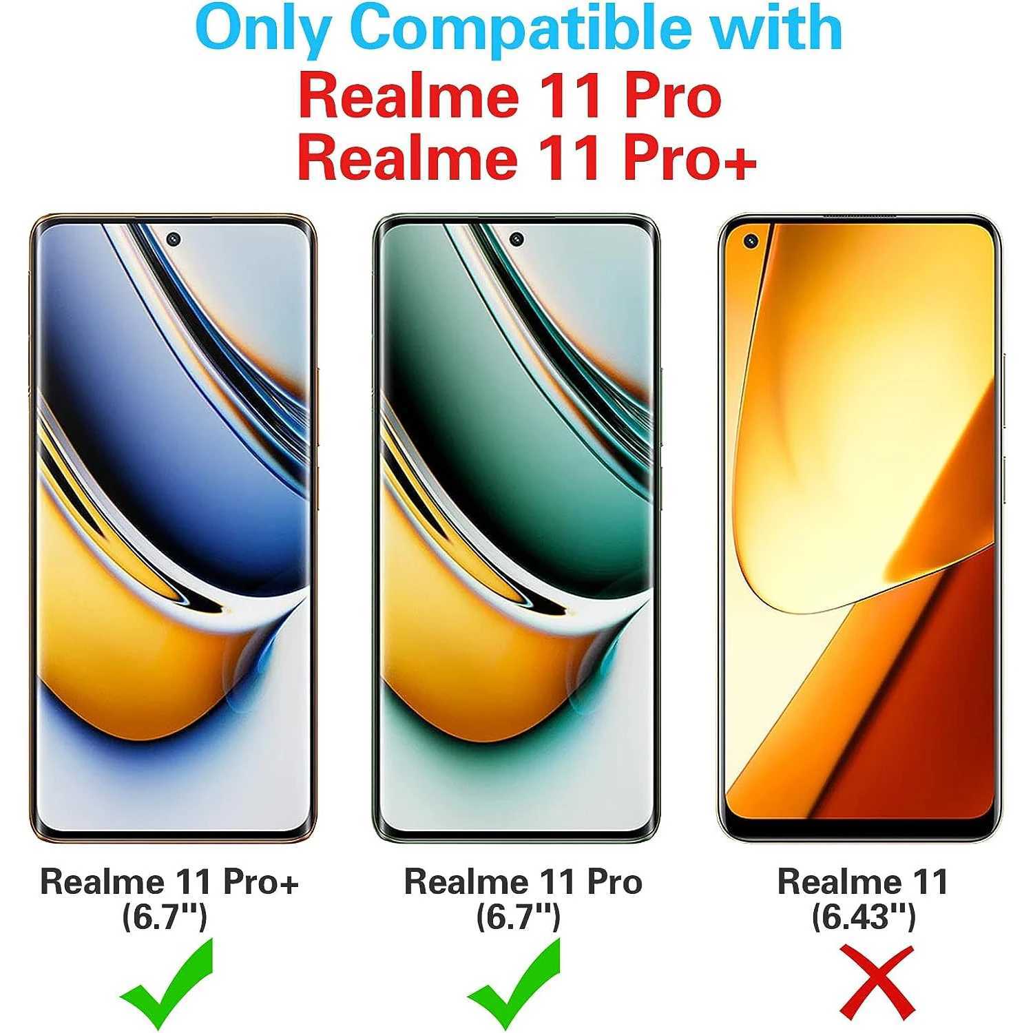 1/4Pcs 10D Tempered Glass For Realme 11 Pro Pro Screen Protector Glass Film G251218