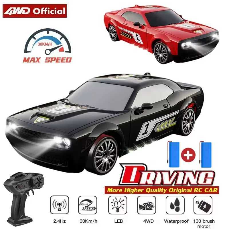 4WD Drift Racing RC Car with LED Light High Speed 24G Radio Remote Control 4x4 Race Sports for Kids Toy Gift G251218