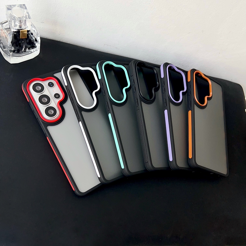 Skin Feel Hard PC Soft TPU Cases For Samsung S26 Edge S25 FE S24 Ultra S23 Plus A36 A26 A35 A25 Fashion Plastic Dual Hybrid Color Hand Feeling Mobile 