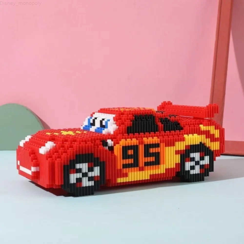 Disney 1258-Piece Red Sports Car Building Block Set Experience the Essence of Racing Culture the First Choice for Birthday Christmas and Thanksgiving 