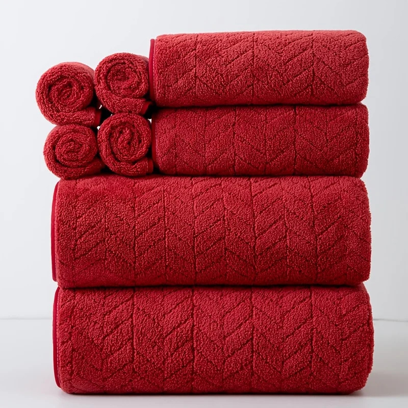 8pcs 300g Bath Towel Set High Absorbency Non-Shedding Perfect for Bathroom Spa Great Holiday Gift 251218