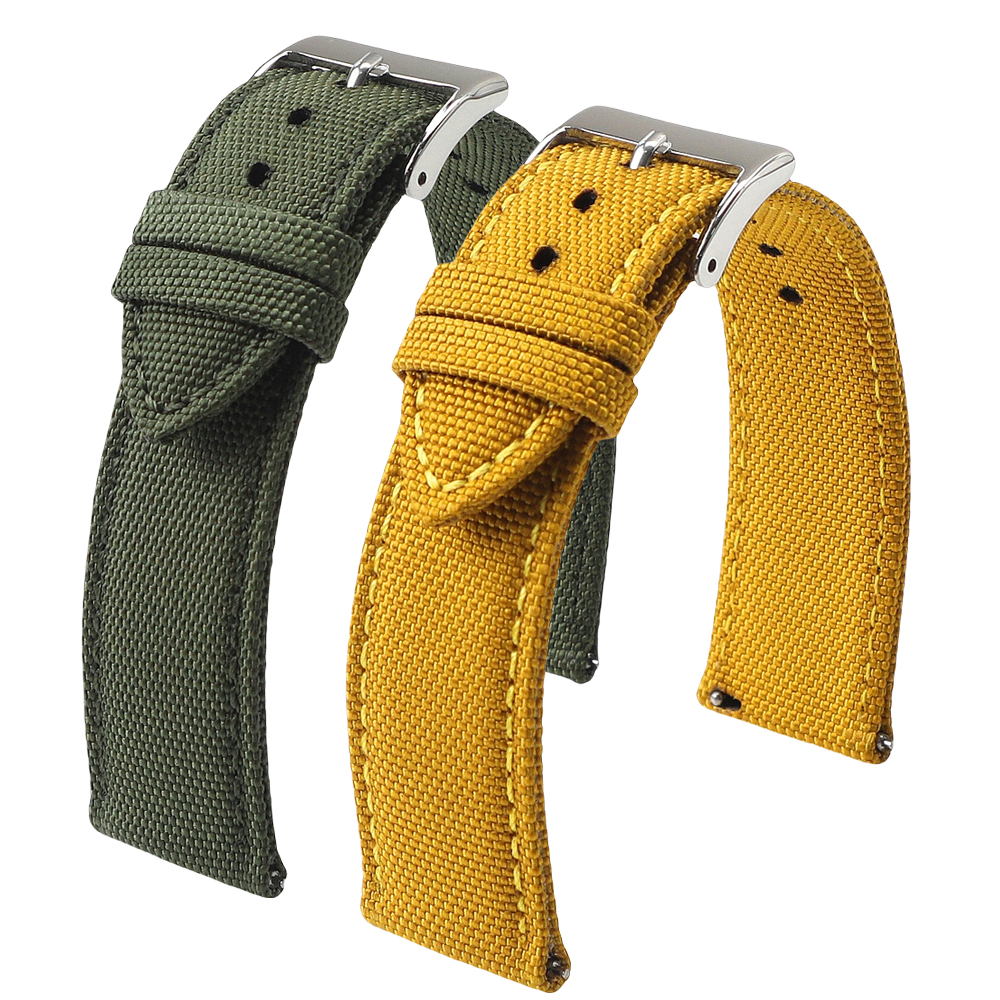 20mm Waterproof Sailcloth Watch Strap Two-Sided Nylon Watchband Quick Release Band Sport Belt For Men