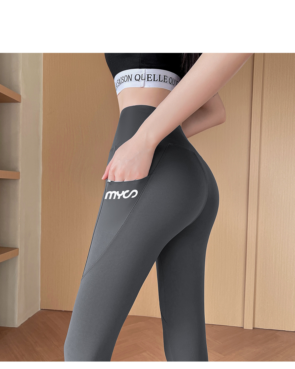 Winter Fleece-Lined High-Waisted Tummy-Control Shark Leggings for Women - Pockets Design, No Camel Toe, Outerwear Slim Fit Leggings