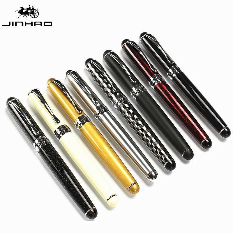 Jinhao X750 ic Style Silver Clip Metal Fountain Pen 05mm Nib Steel Ink Pens for Gift Off Supplies School Supplies Y251218