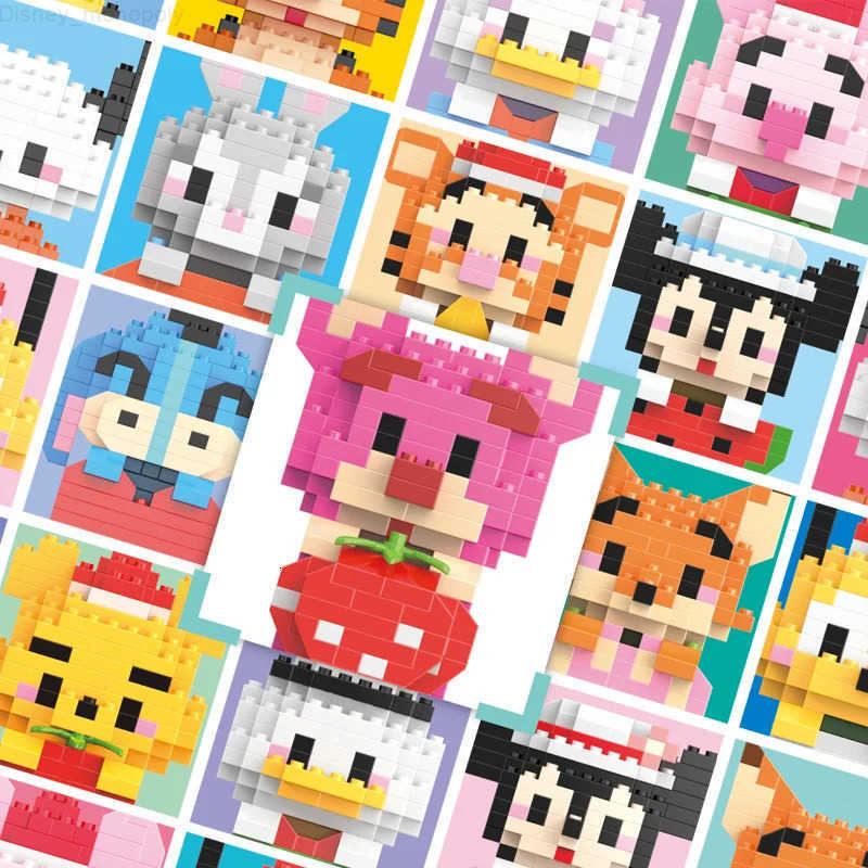 Disney doll series building block cartoon doll Mickey Minnie childrens puzzle assembly small toy desktop computer pendant gifts H251218