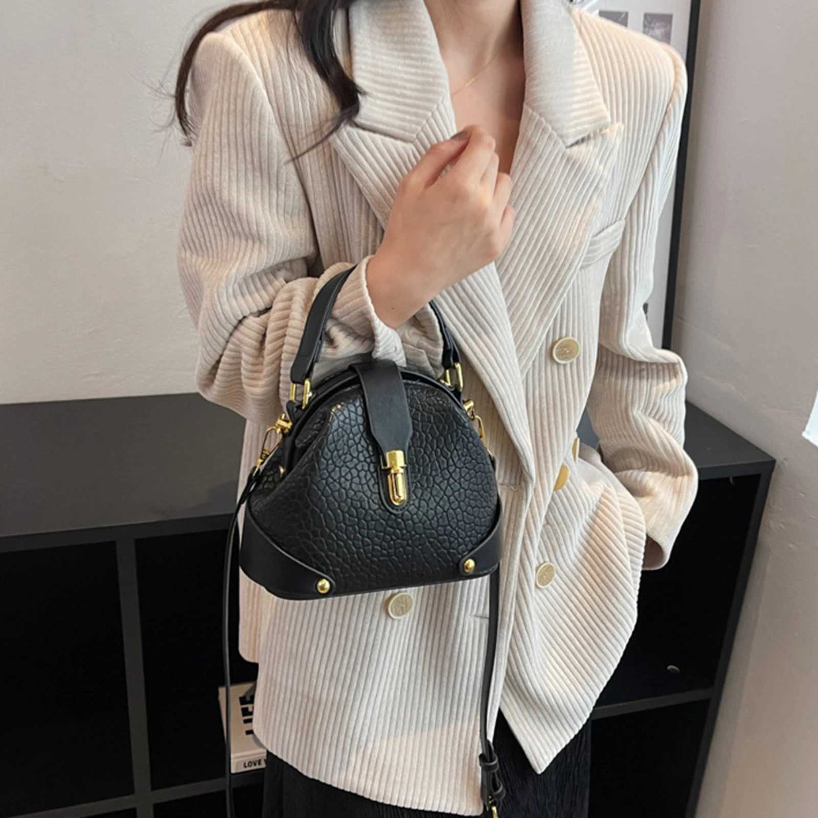 Casual Crossbody Bag ladies PU Texture daily casual Contrast Color Lightweight Handbag for WomenT251218