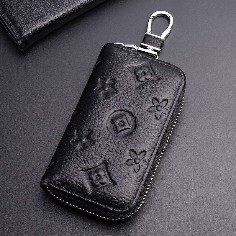 2025 Zipper Large Capacity Men Genuine Leather Multifunctional Practical Car Bag Cowhide Key Pouch 250818