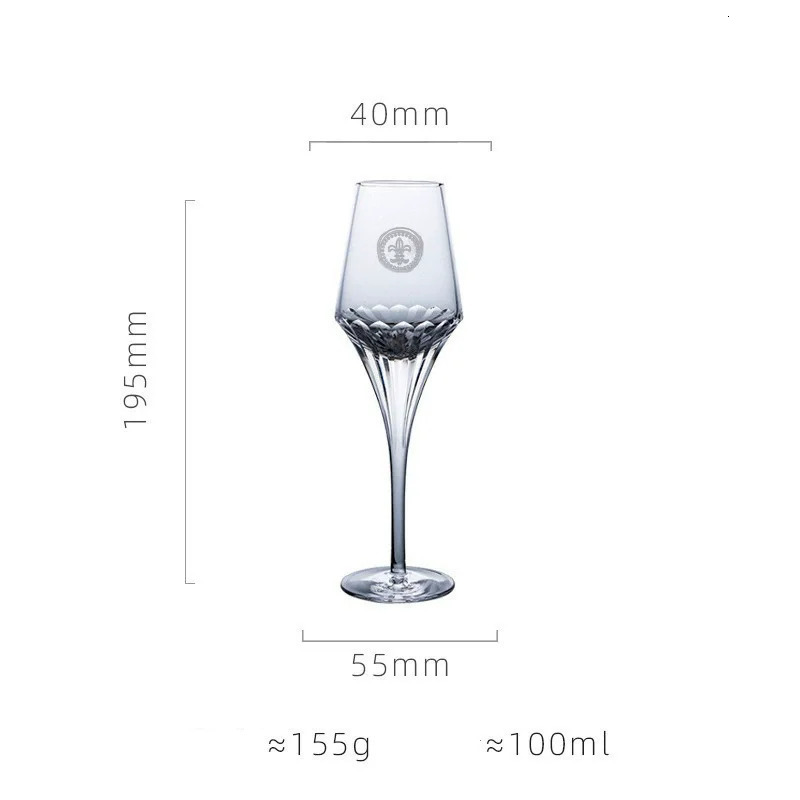 Light Retro Red Wine Glasses Business Gift Box Set Crystal Glass Whiskey Champagne Cup Transparent Goblet of Light 251215